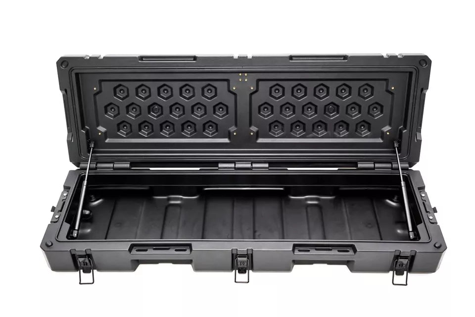 70 LITRE UNIVERSAL TOOL STORAGE CARGO BOX WITH BRAKETS ROOF RAILS RACK 130 CM